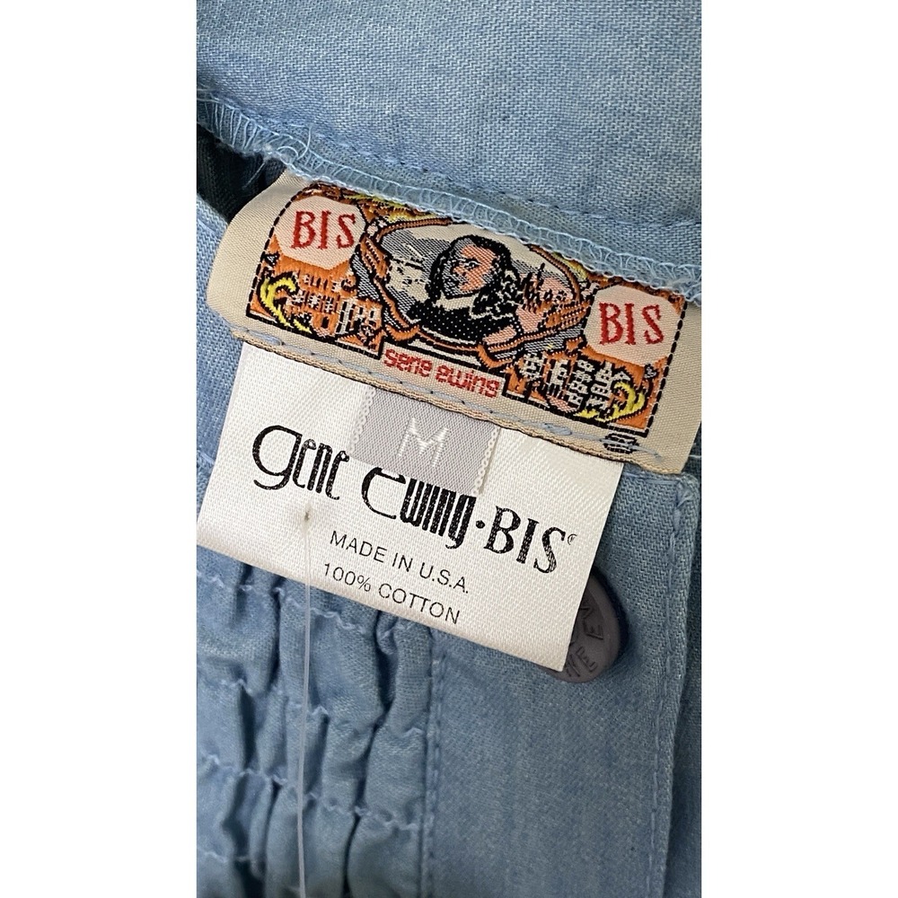 NWT Gene Ewing Bis Jacket Womens Size M California Sunwash Wrinkle Rich Denim - Picture 4 of 10